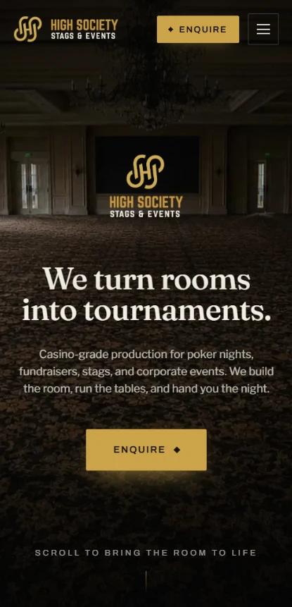 High Society Stags & Events on mobile