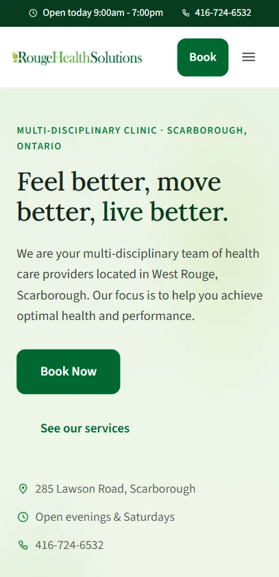Rouge Health Solutions on mobile