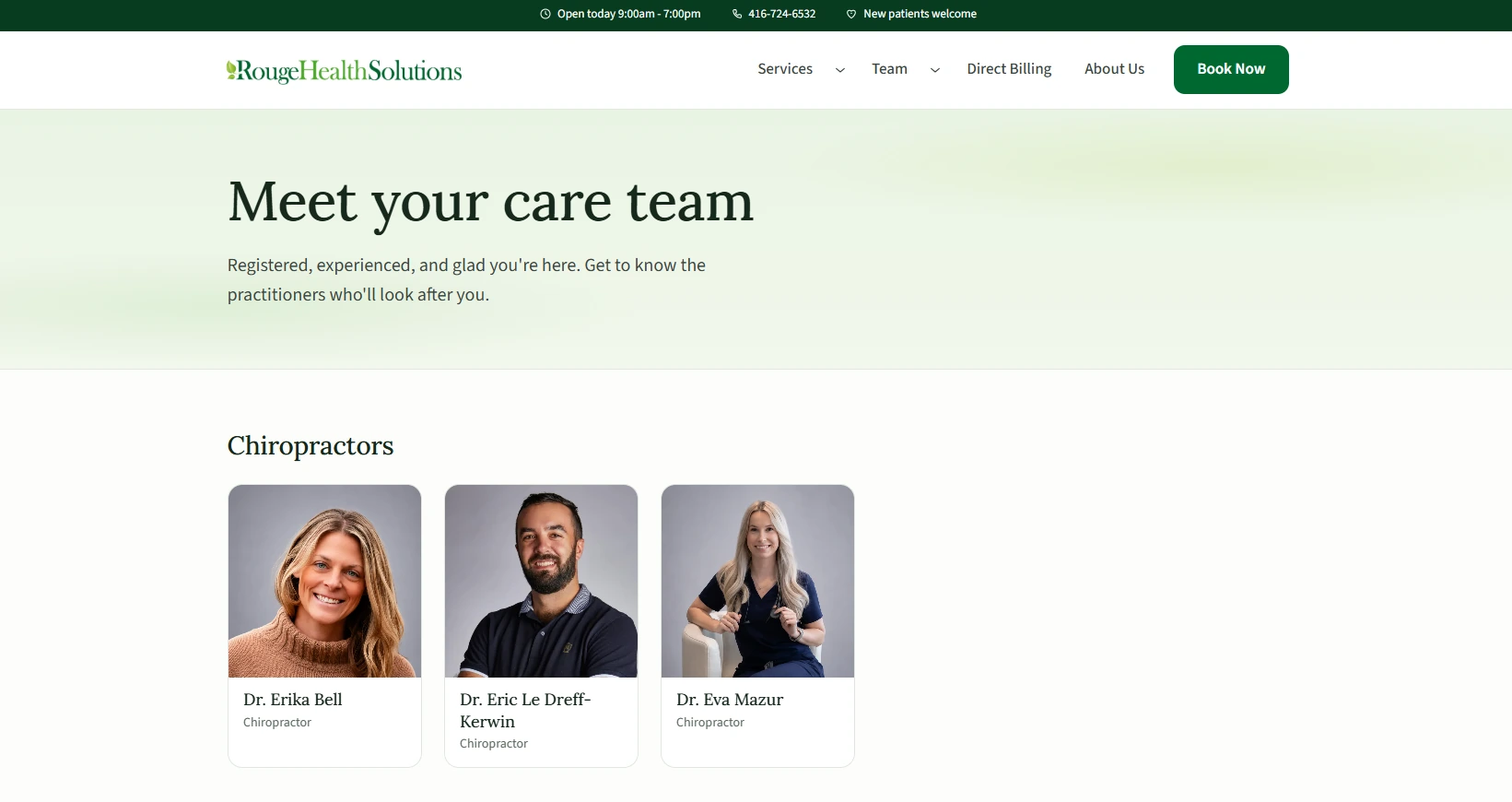 The Rouge Health Solutions care team